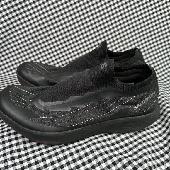 Salomon Pulsar Reflective Advanced All Black Slip On Sneaker Shoe Women's 9.5 - Picture 3 of 8